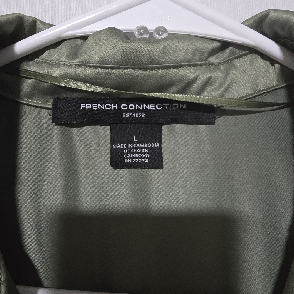 French Connection Sage Green Long Sleeve Dress - Picture 3 of 5